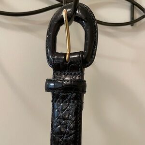 Genuine American alligator ladies belt